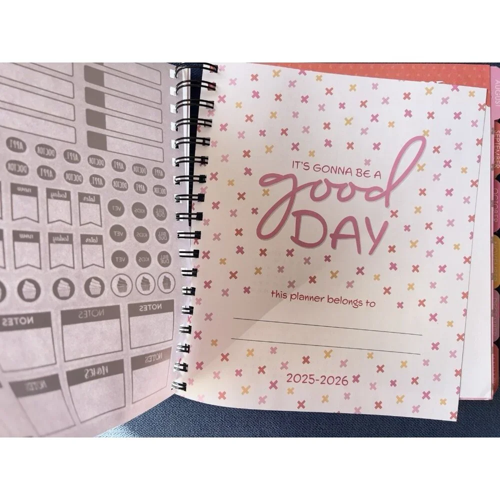 17 Month Planner Black CAMO Aug 2025 -Dec 2026 Weekly Planning Note Page Gift
